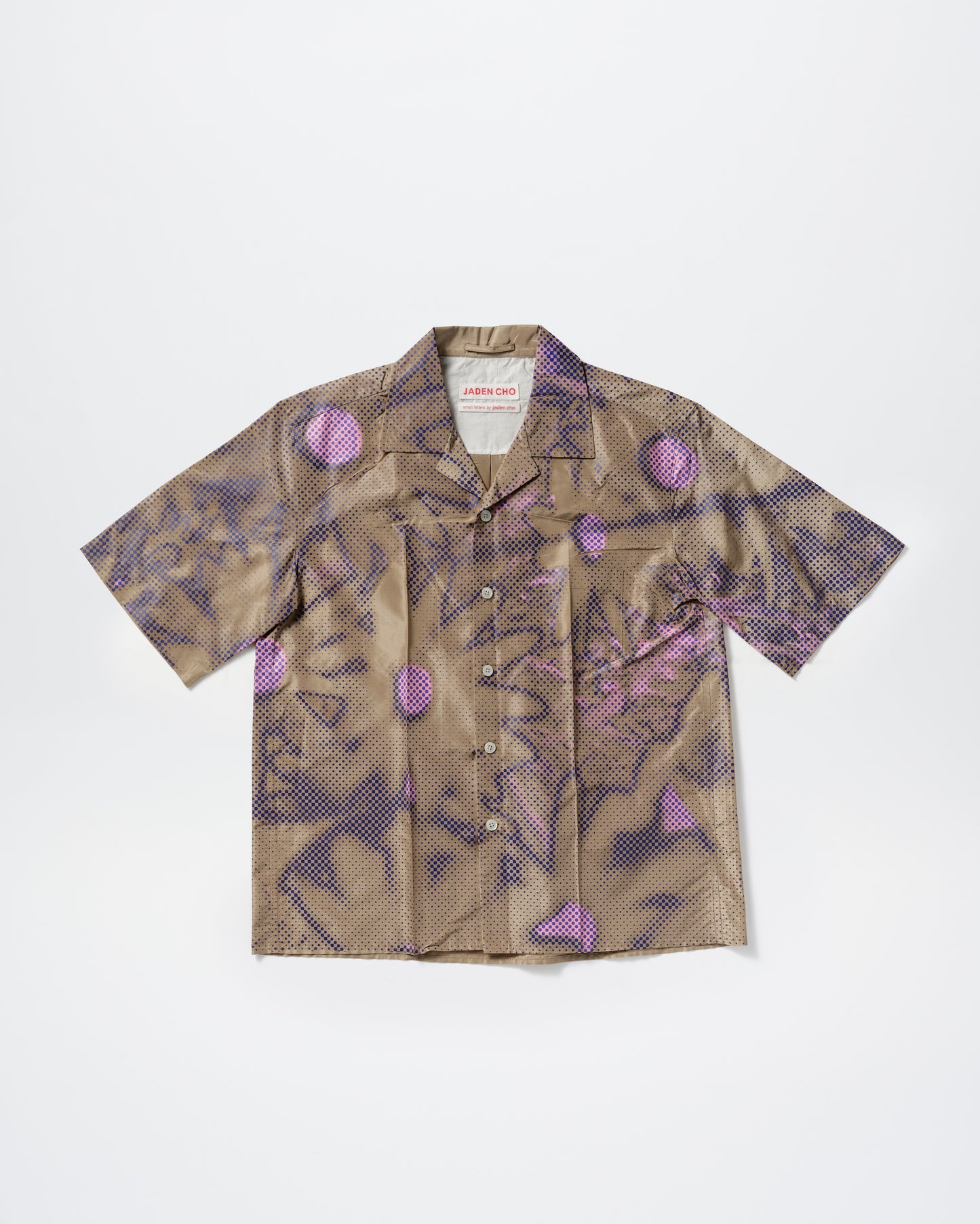BROWN SCREEN PRINTING SHORT SLEEVE SHIRT