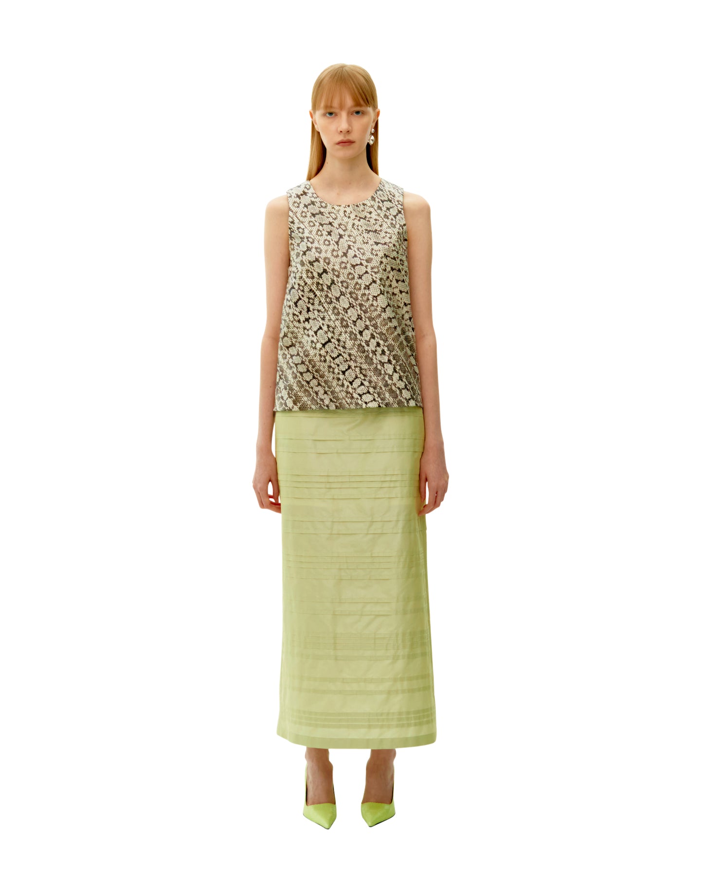 SNAKE SKIN SLEEVELESS TOP