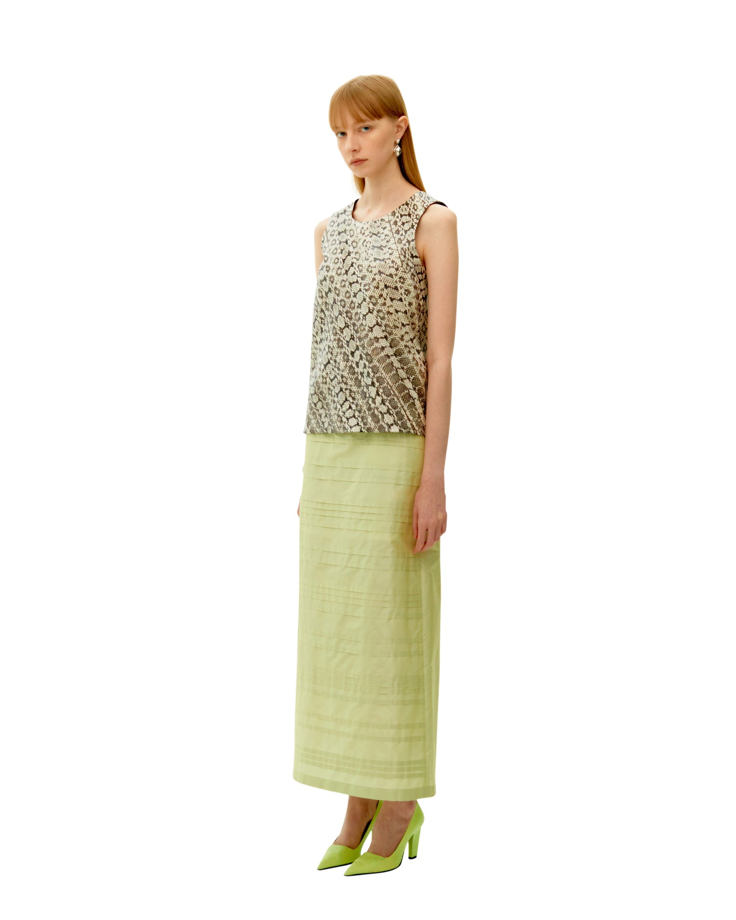 SNAKE SKIN SLEEVELESS TOP