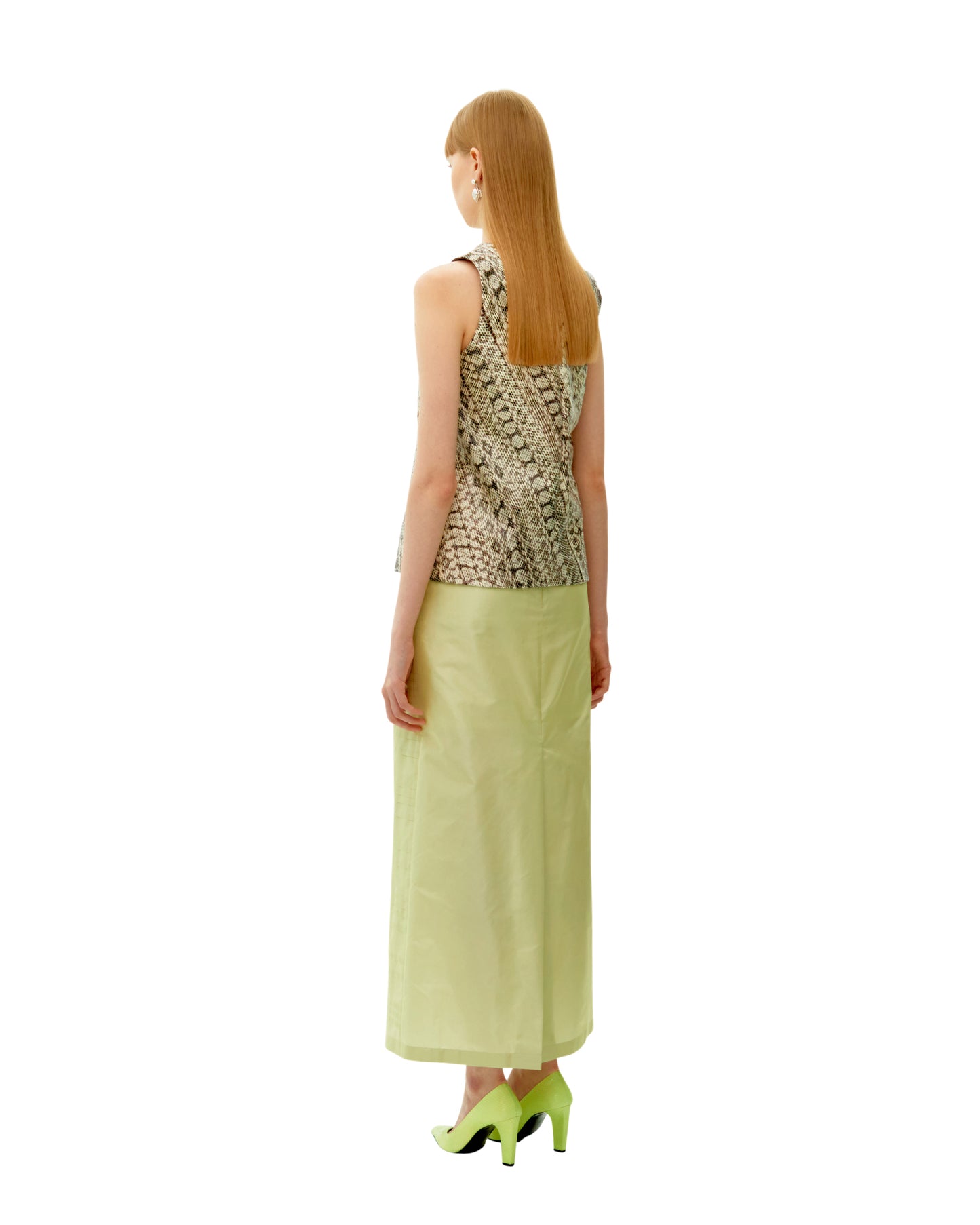 SNAKE SKIN SLEEVELESS TOP