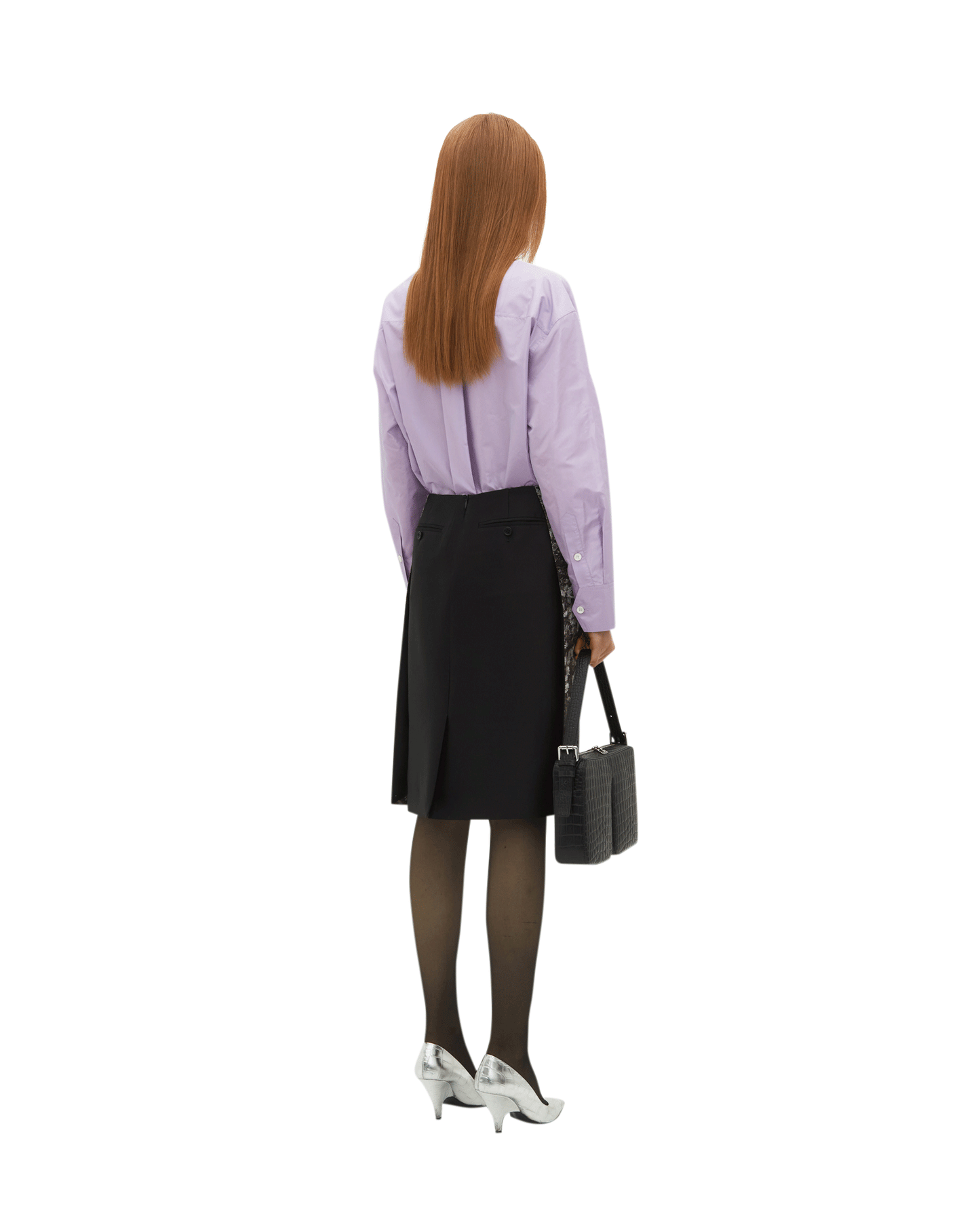 LAVENDER PURE SILK ZIP SHIRT