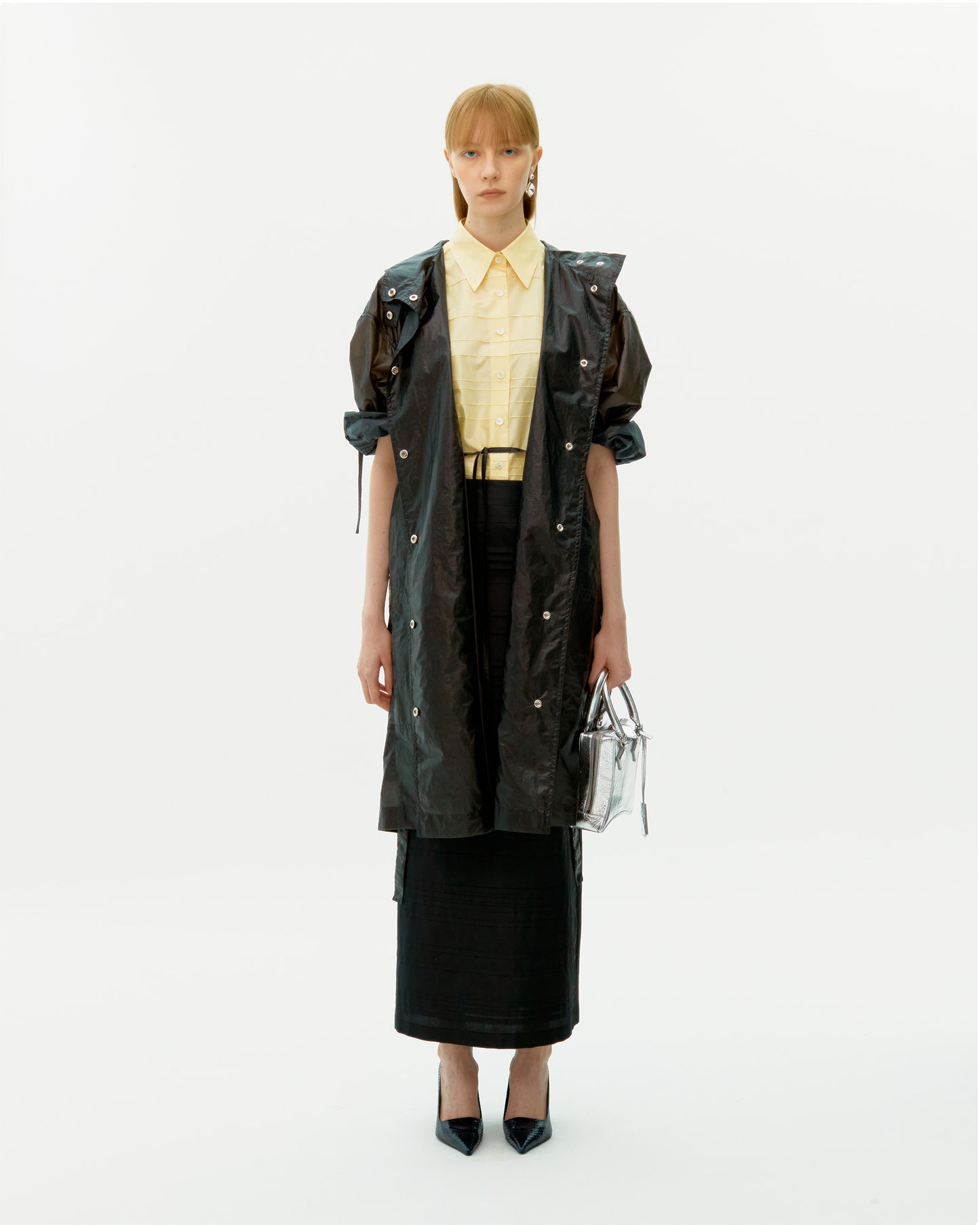 SILVER FALLING STAR QUILTED FIELD COAT