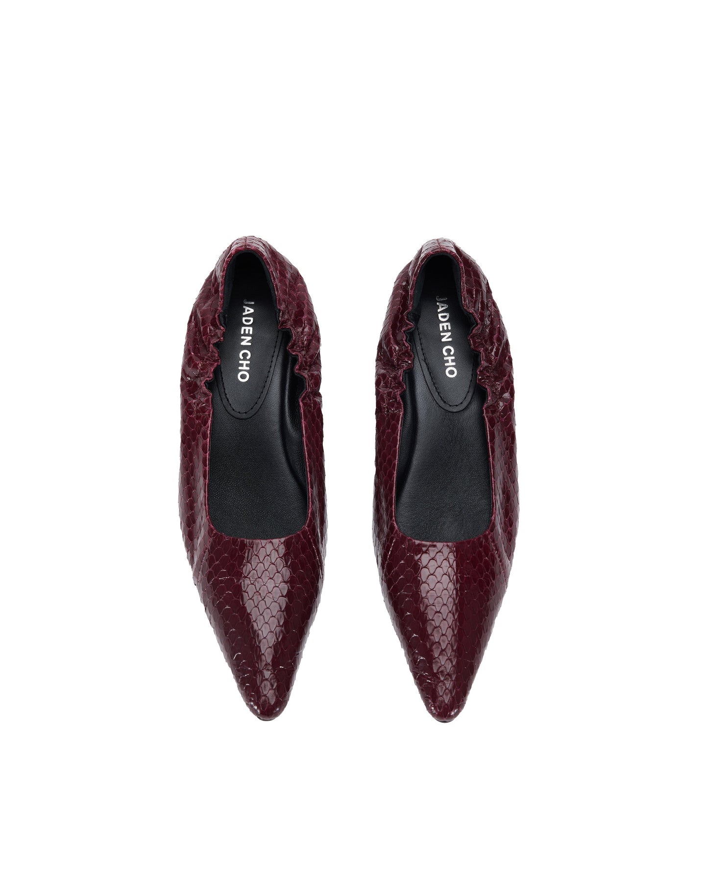 BURGUNDY KITTEN HEELS PUMPS