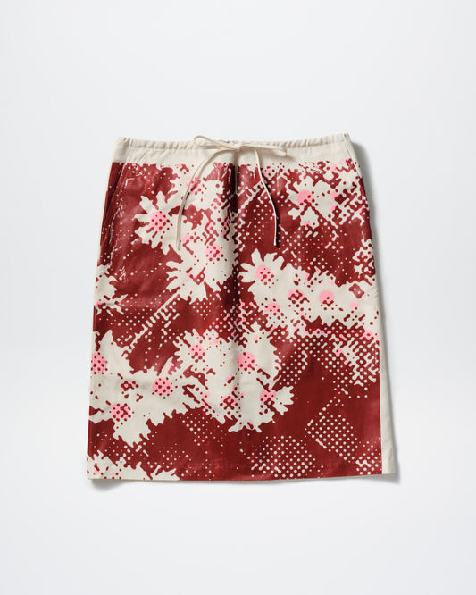 IVORY SCREEN PRINTING SKIRT