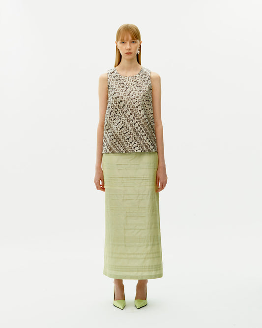 SNAKE SKIN SLEEVELESS TOP