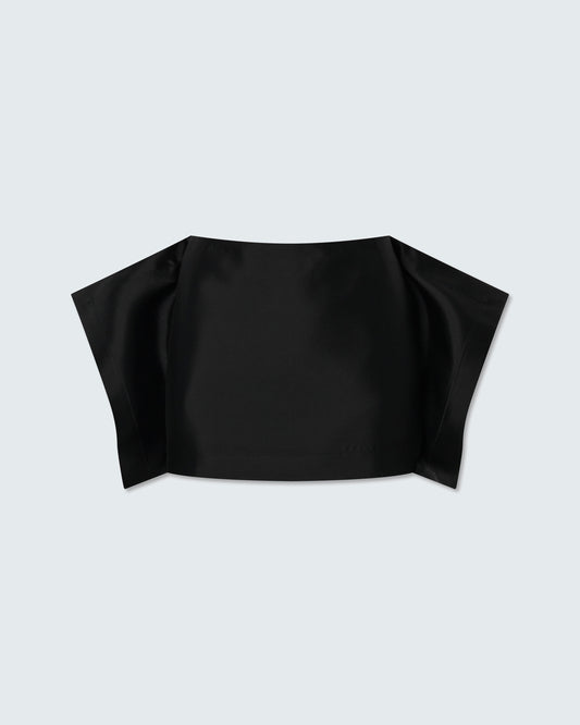 BLACK MINI FLAG SKIRT