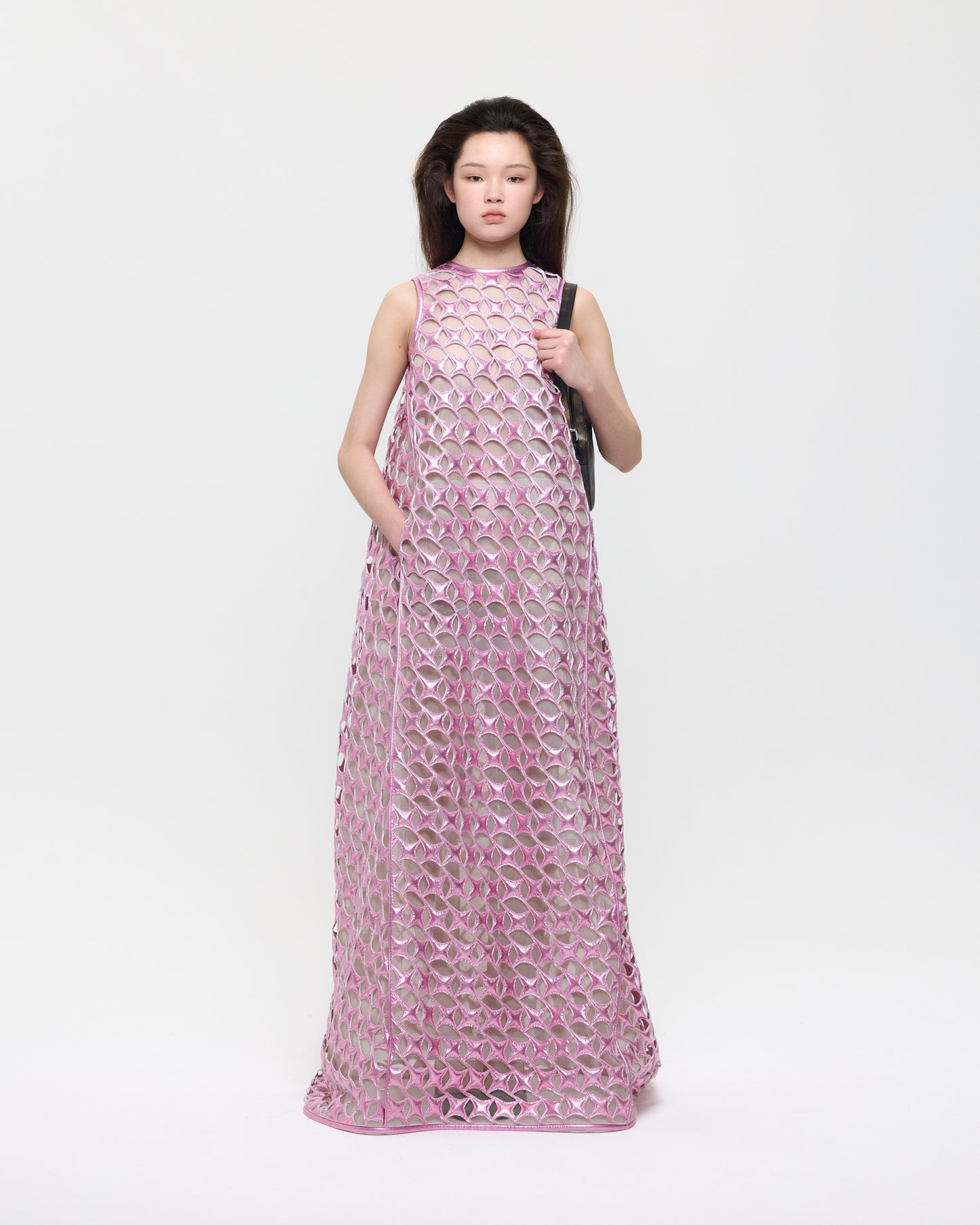 PINK FALLING STAR BALL GOWN