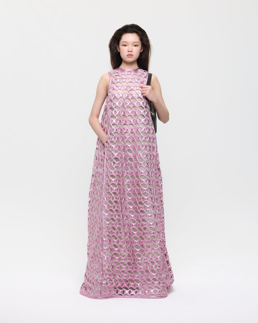 PINK FALLING STAR BALL GOWN