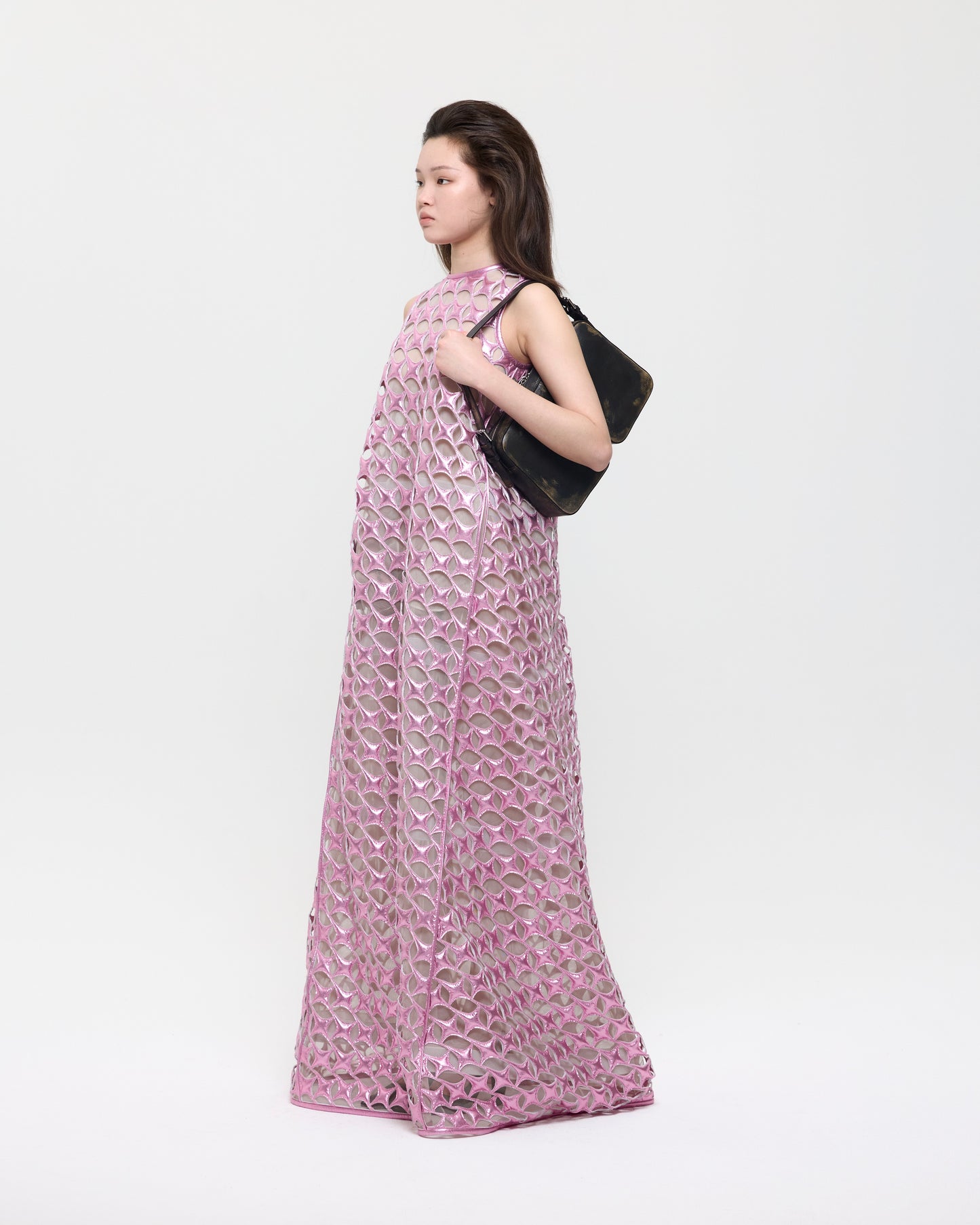 PINK FALLING STAR BALL GOWN