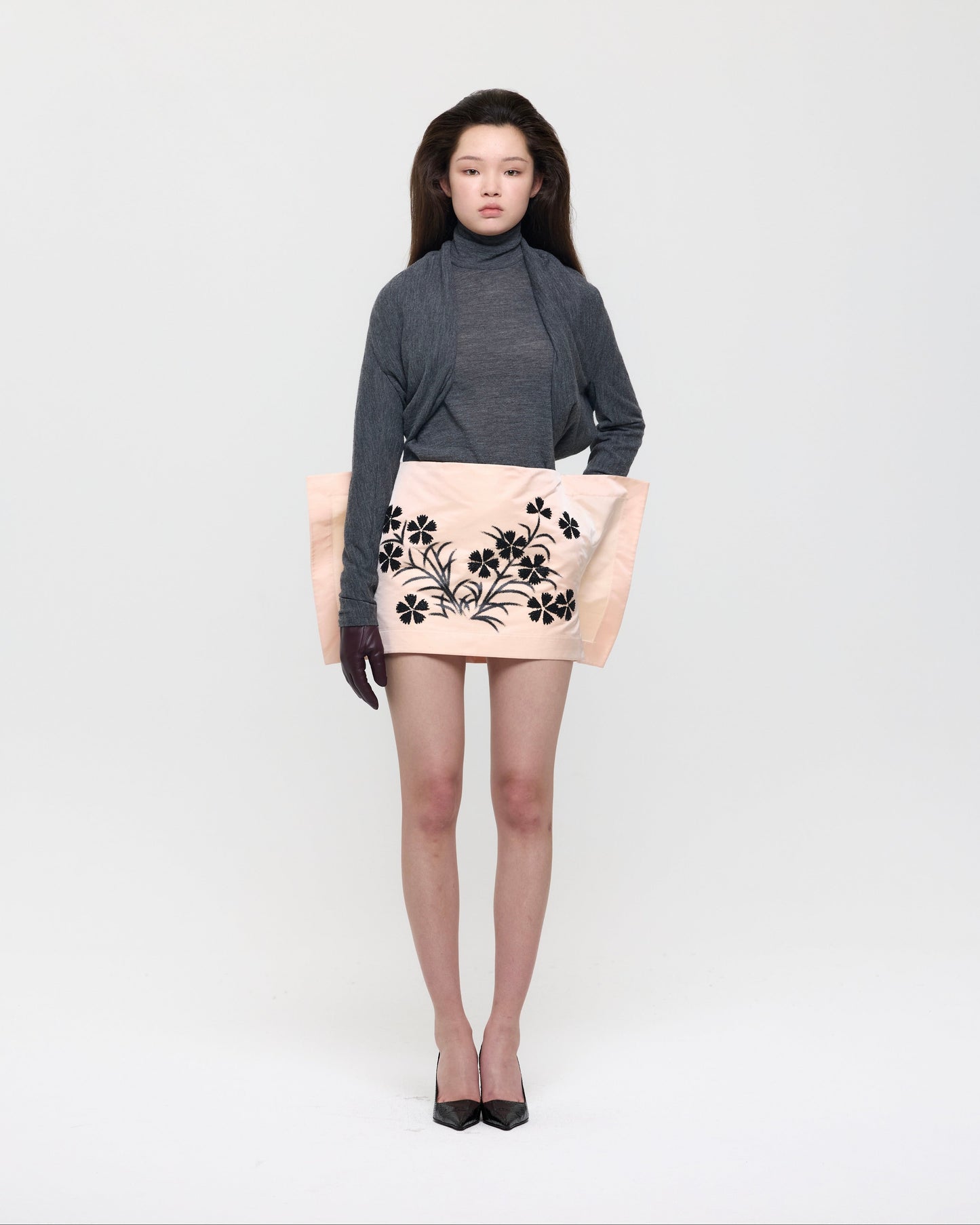 ORANGE MINI FLAG SKIRT