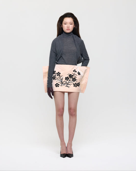 ORANGE MINI FLAG SKIRT