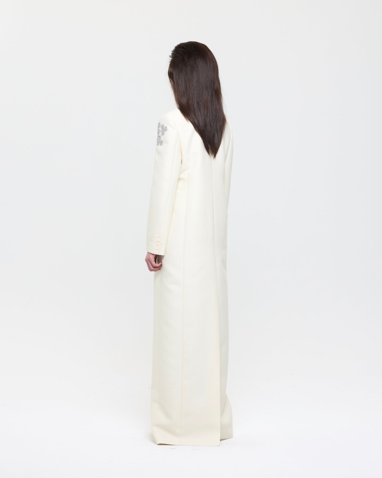 CLOVERS EMBROIDERED SINGLE BREASTED COAT