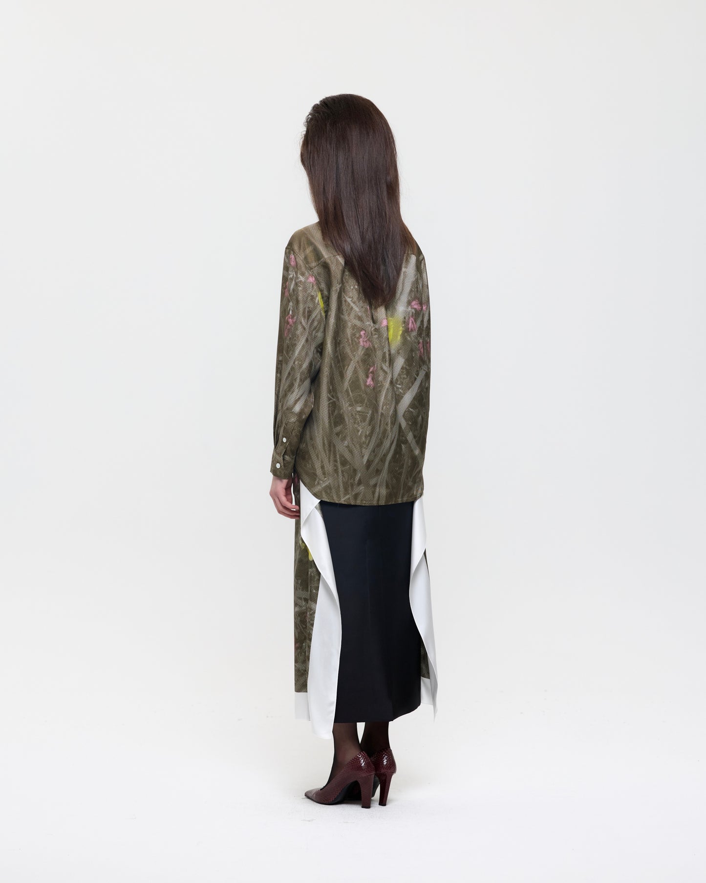 OLIVE GREEN EVENING PRIMROSE SHIRT