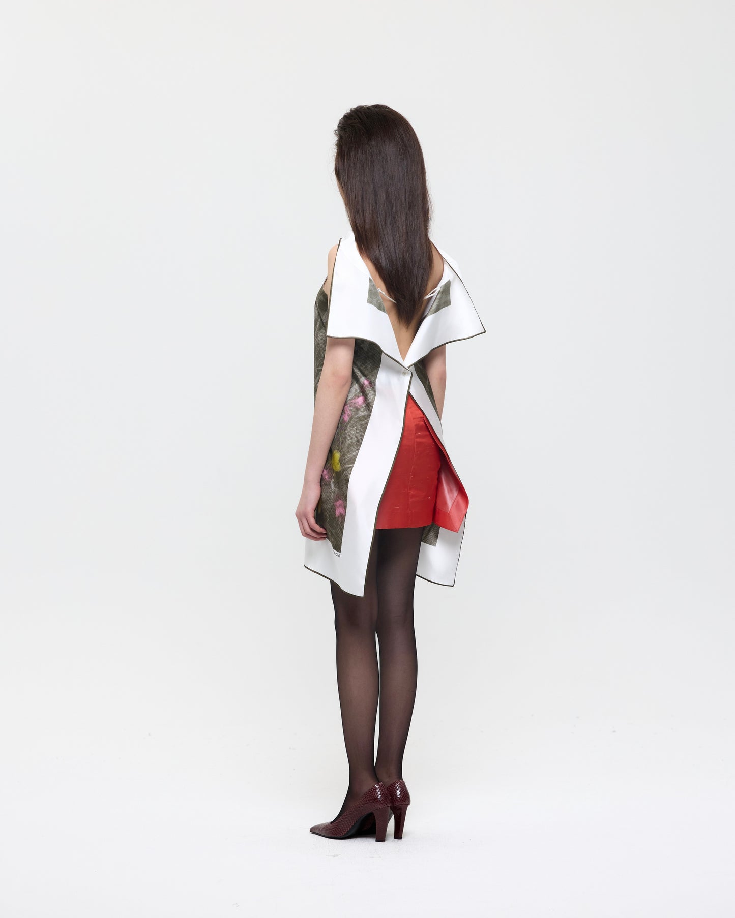 OLIVE GREEN EVENING PRIMROSE FLAG DRESS