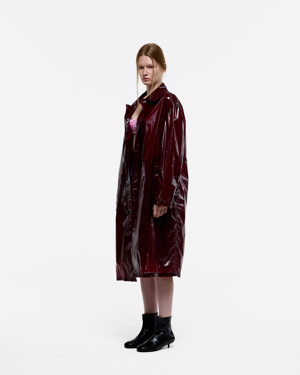 BURGUNDY NYLON COAT