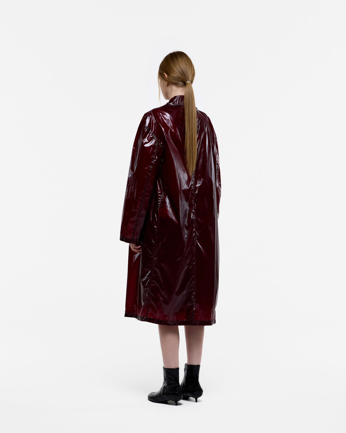 BURGUNDY NYLON COAT