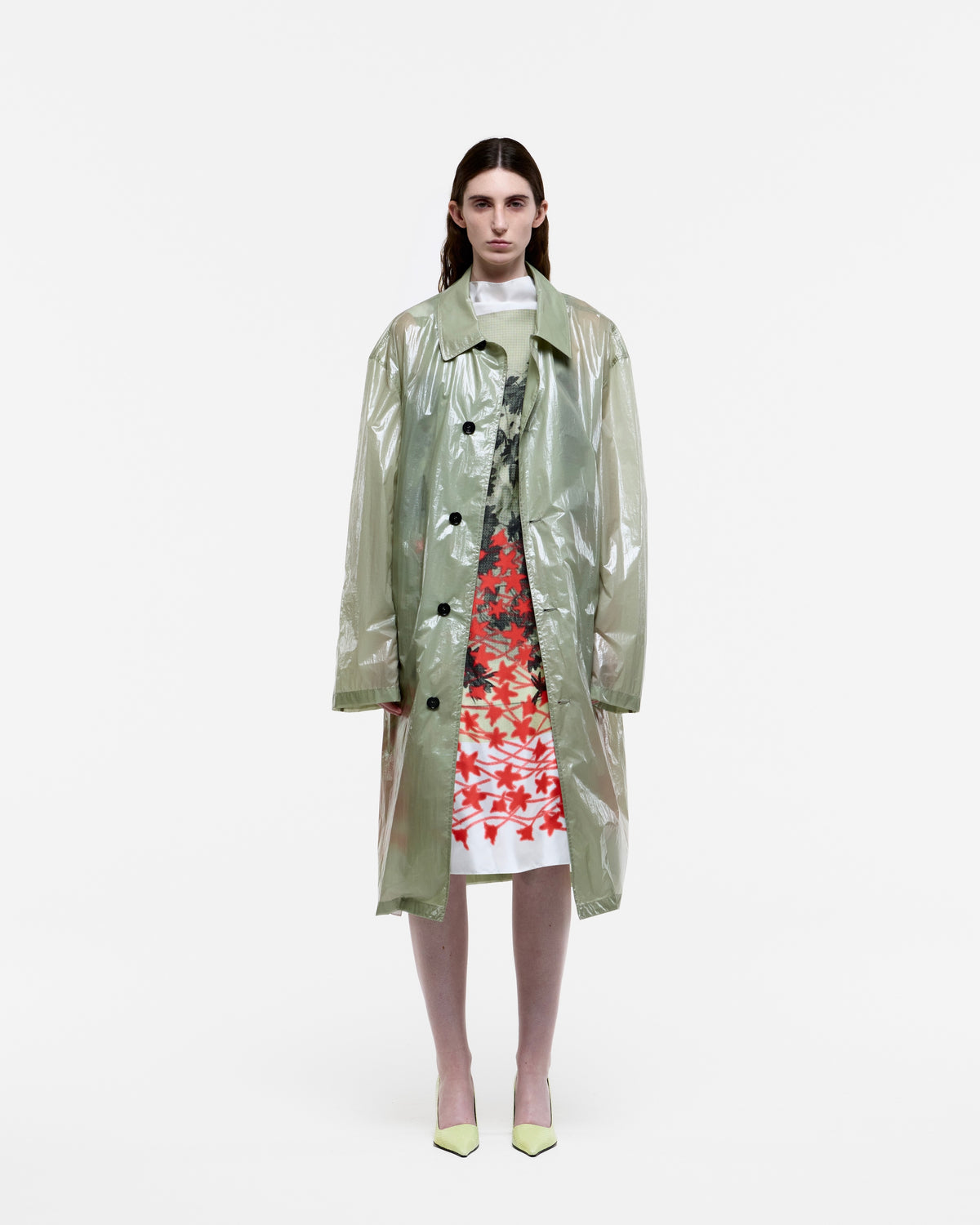 LIGHT GREEN NYLON COAT