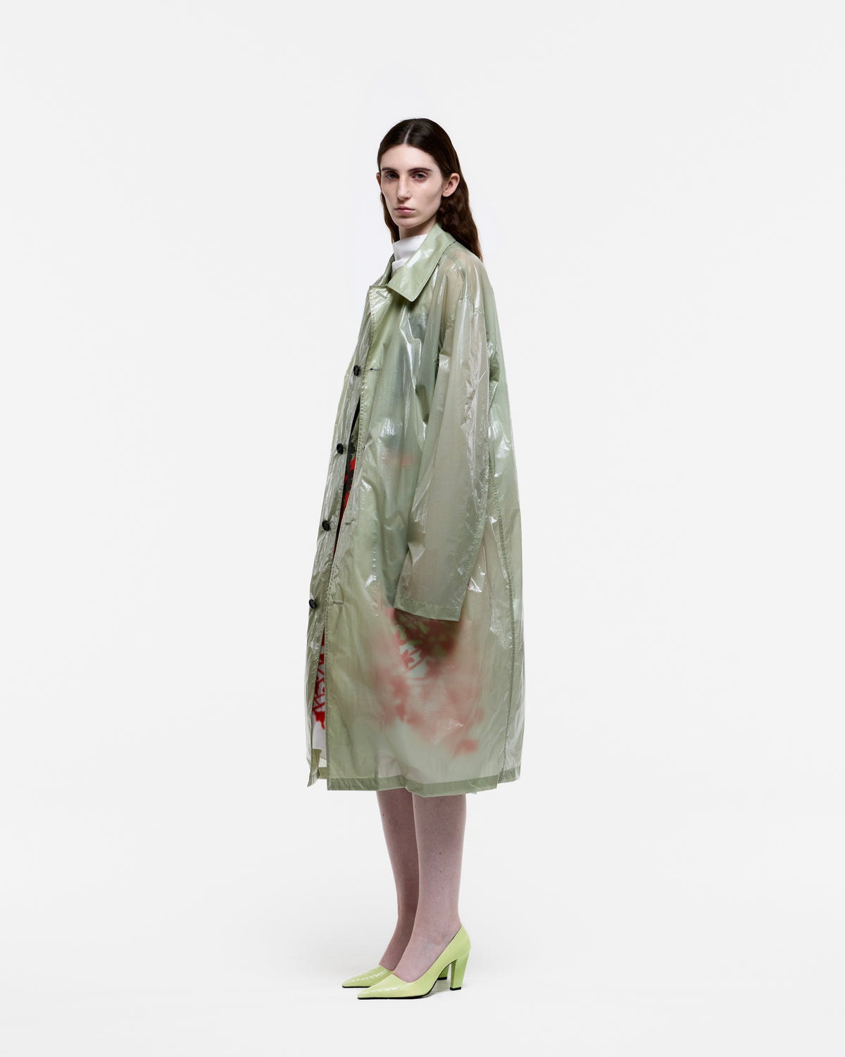 LIGHT GREEN NYLON COAT