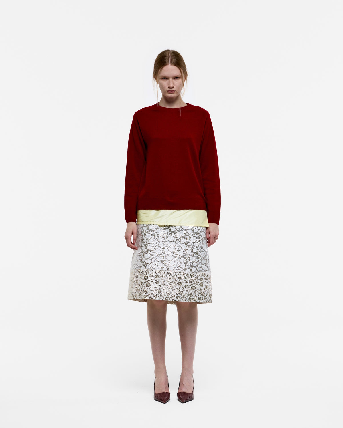 METAL JACQUARD SKIRT