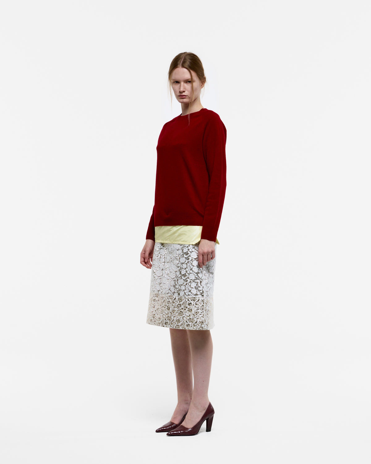 METAL JACQUARD SKIRT