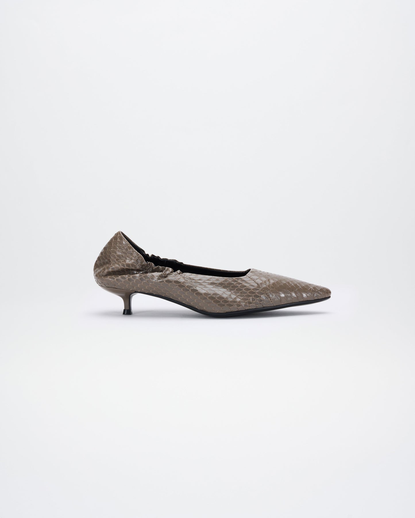GRAY KITTEN HEELS PUMPS