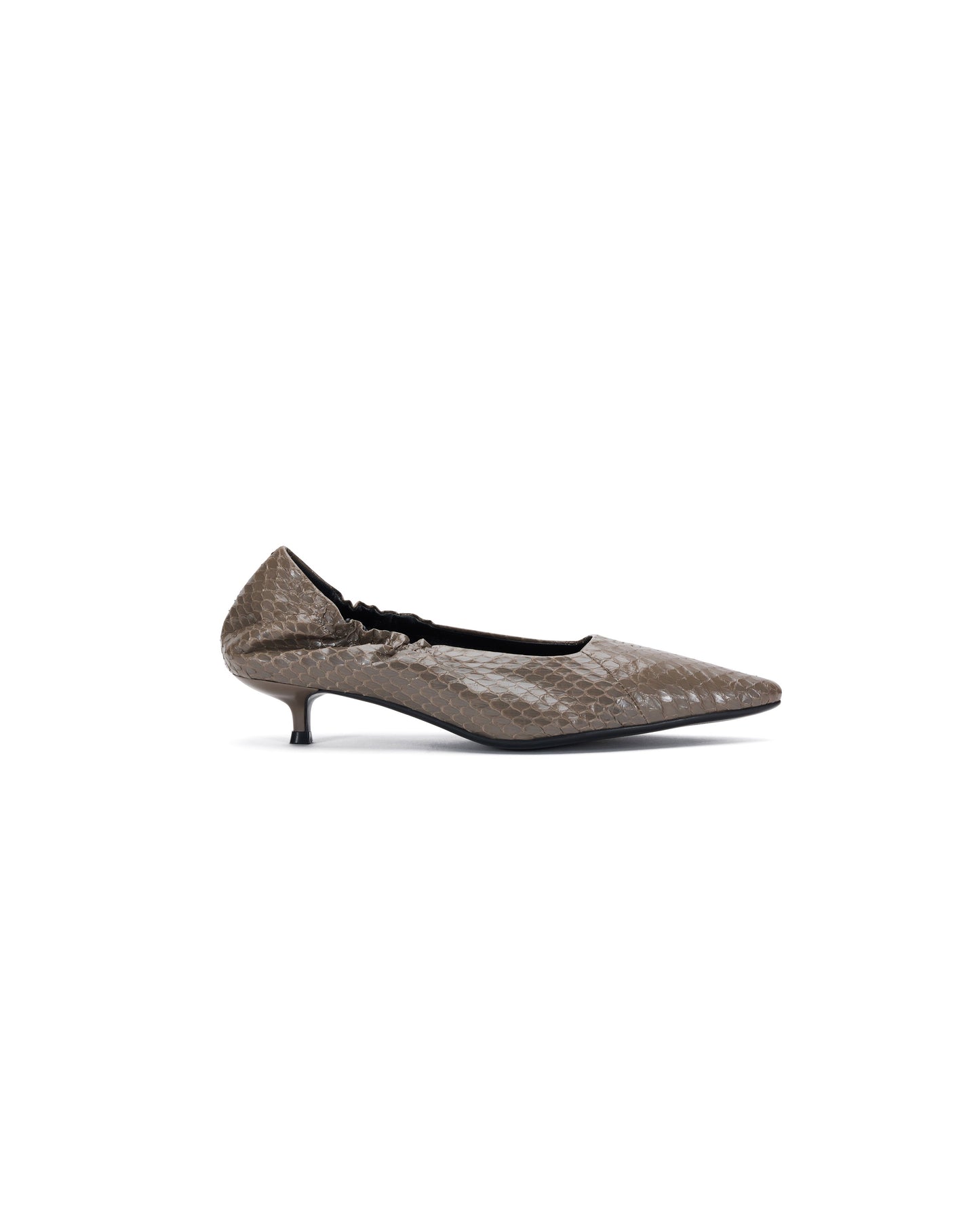 GRAY KITTEN HEELS PUMPS