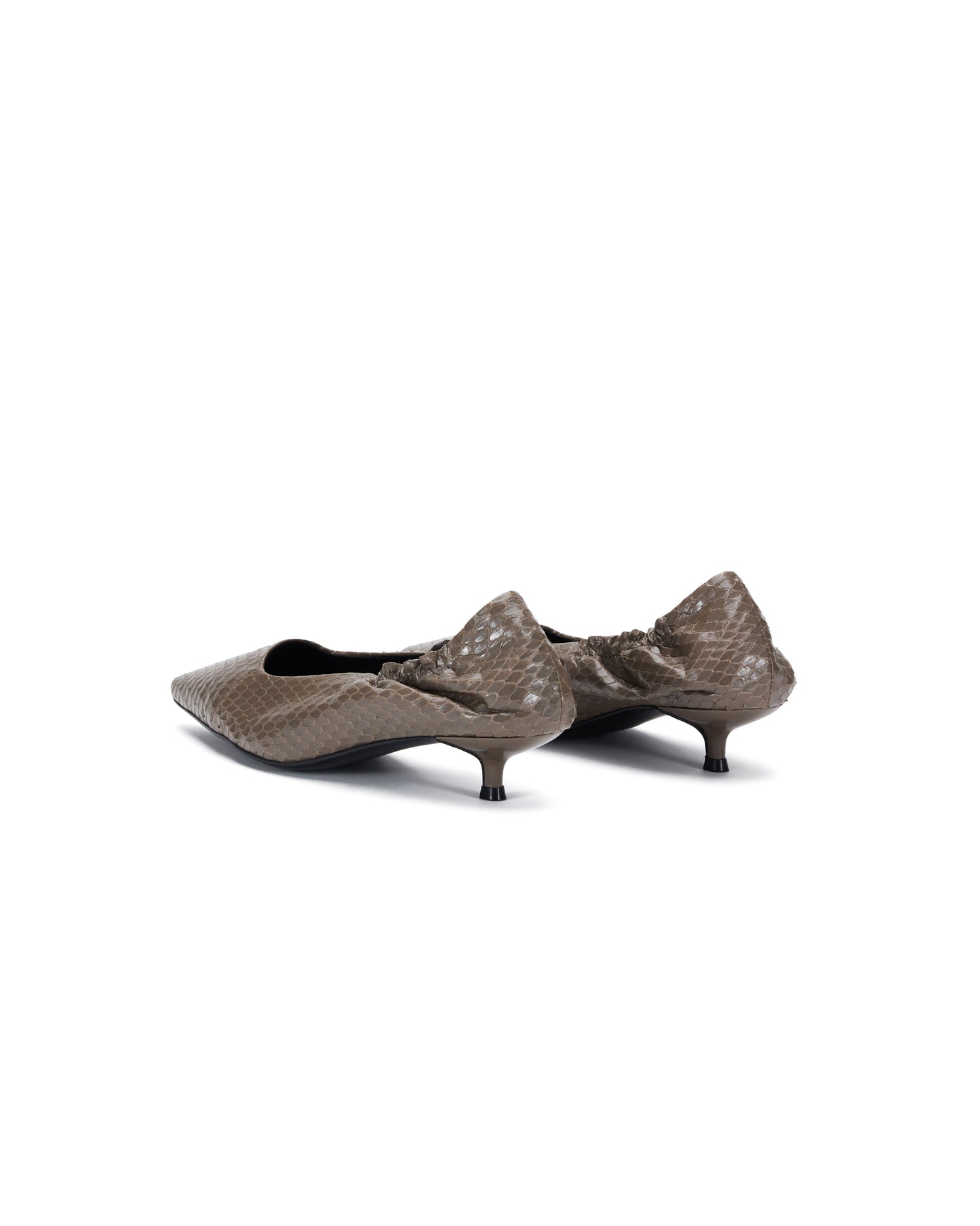 GRAY KITTEN HEELS PUMPS