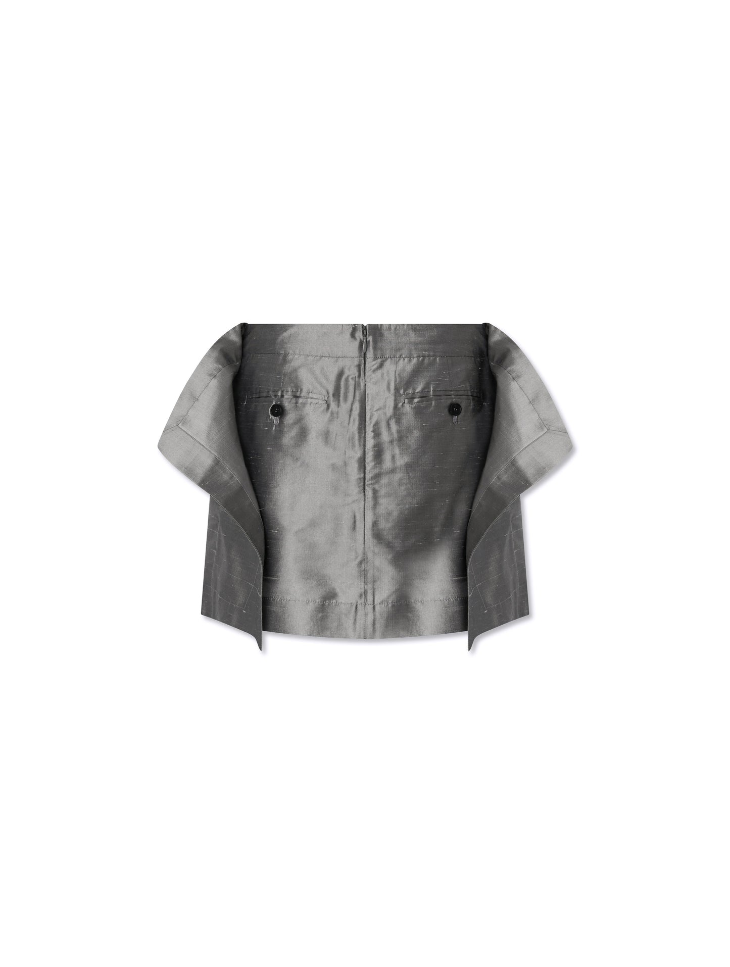 GRAY MINI FLAG SKIRT