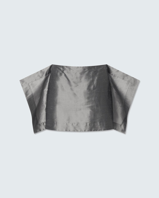 GRAY MINI FLAG SKIRT