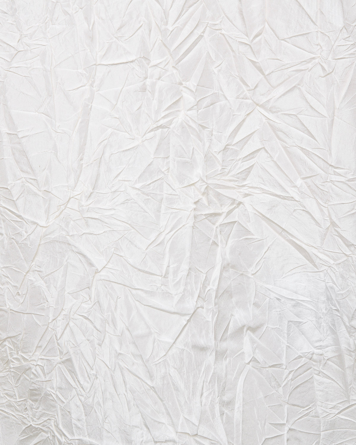 WHITE CREASED SILK TAFFETA SHIRT
