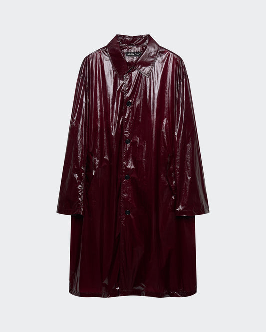 BURGUNDY NYLON COAT