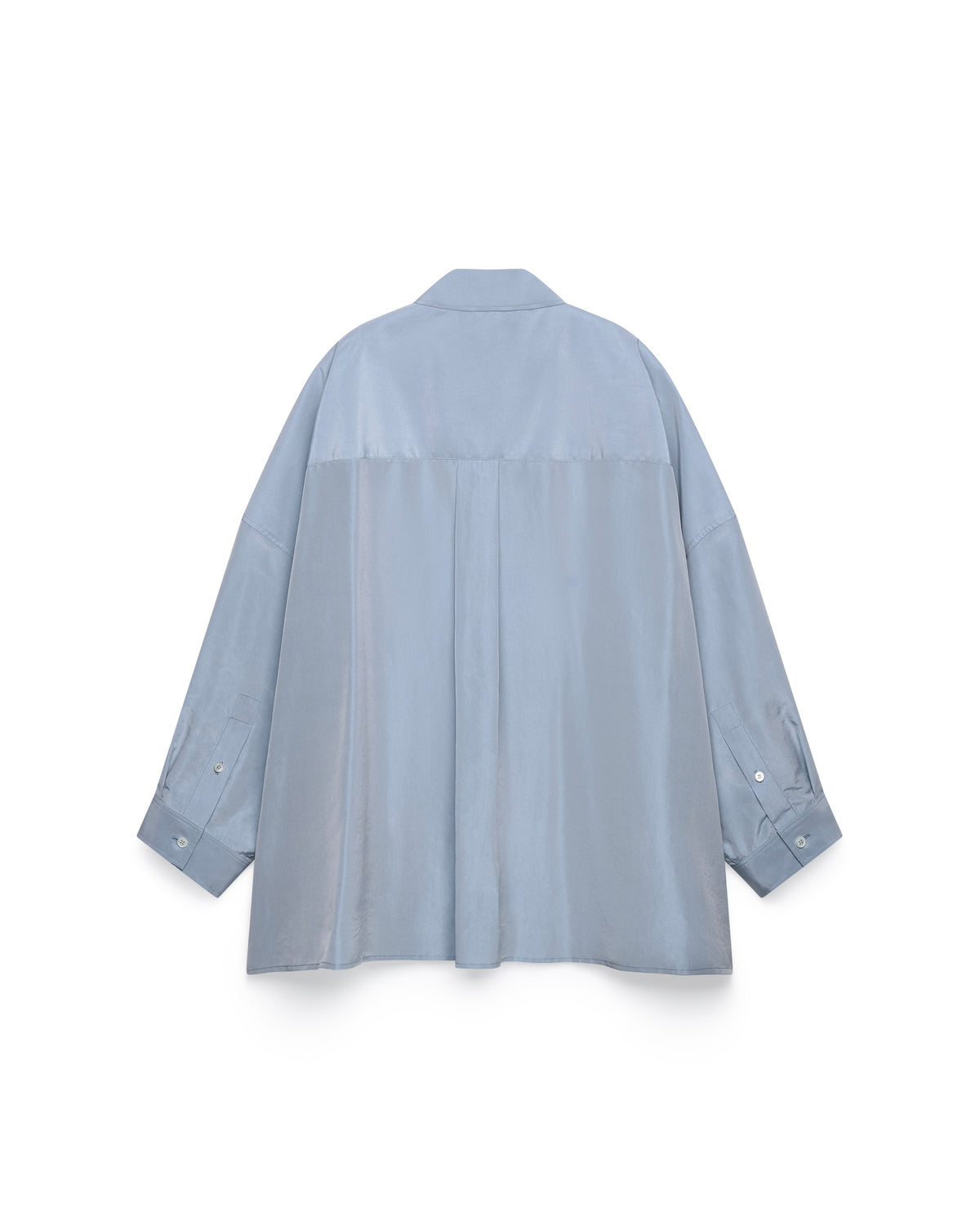 LIGHT BLUE OVERSIZED SILK SHIRT