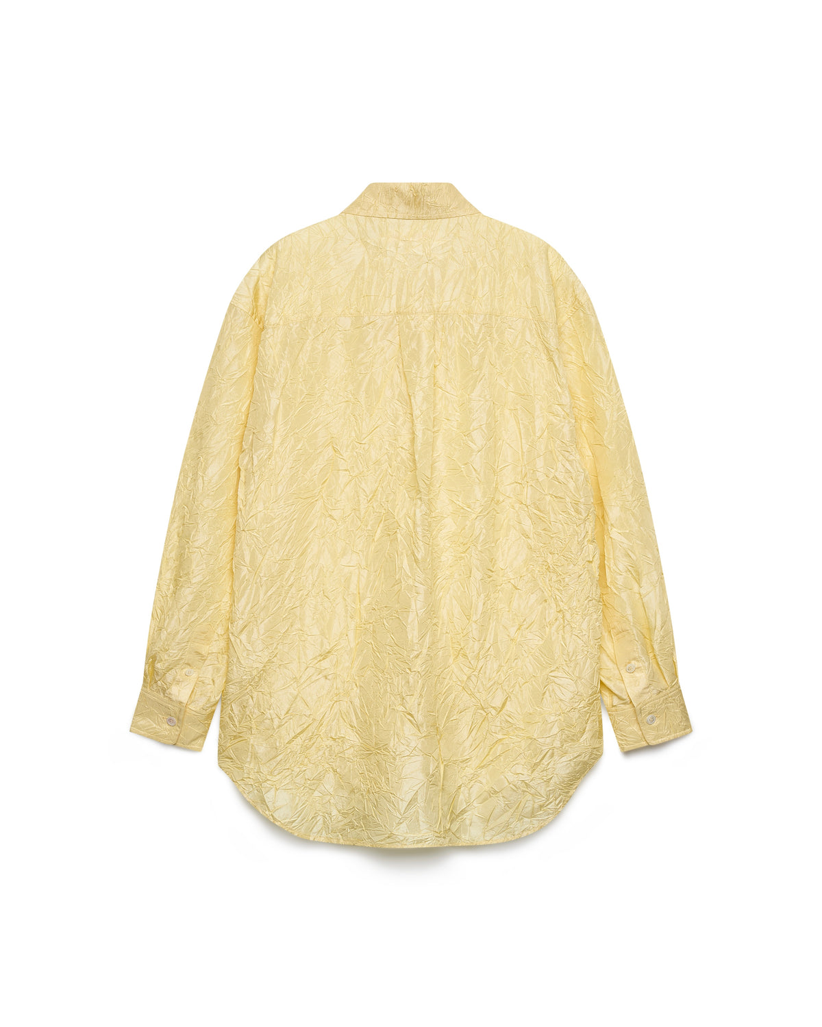 LIGHT GREEN CREASED SILK TAFFETA SHIRT